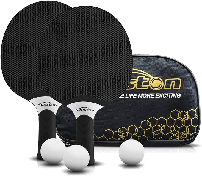 Juego de Raquetas de Tenis de Mesa Senston, Palas de Tenis de Mesa Profesionales con 3 Pelotas, Juego de Palas de Ping Pong