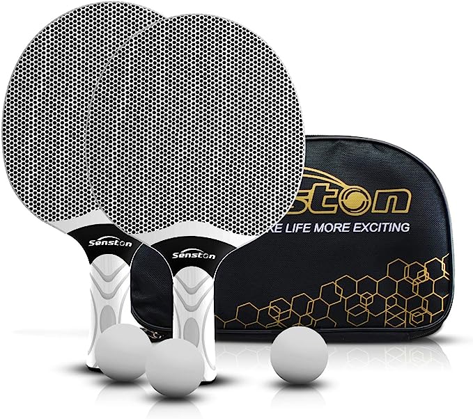 Juego de Raquetas de Tenis de Mesa Senston, Palas de Tenis de Mesa Profesionales con 3 Pelotas, Juego de Palas de Ping Pong