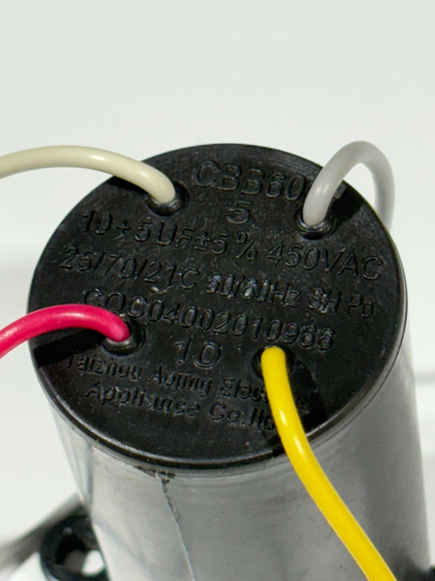 Condensador para lavadora CBB60 SH Po 5/10