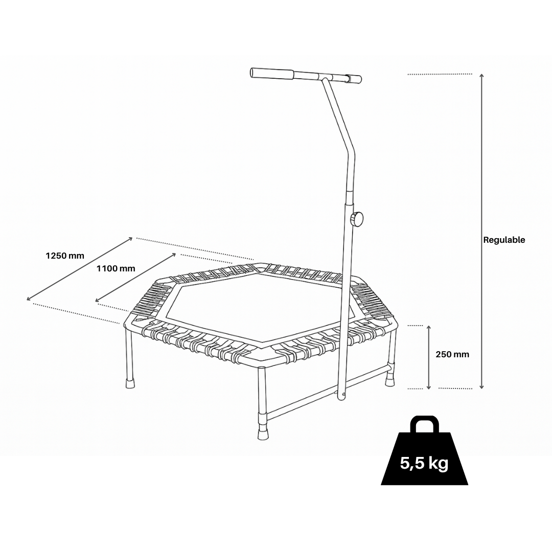 Cama elástica Tomahok Fitness para ejercicio 125cm