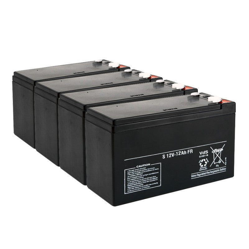 Juego de 4 baterias 12V 12AH para patinete eléctrico 48V