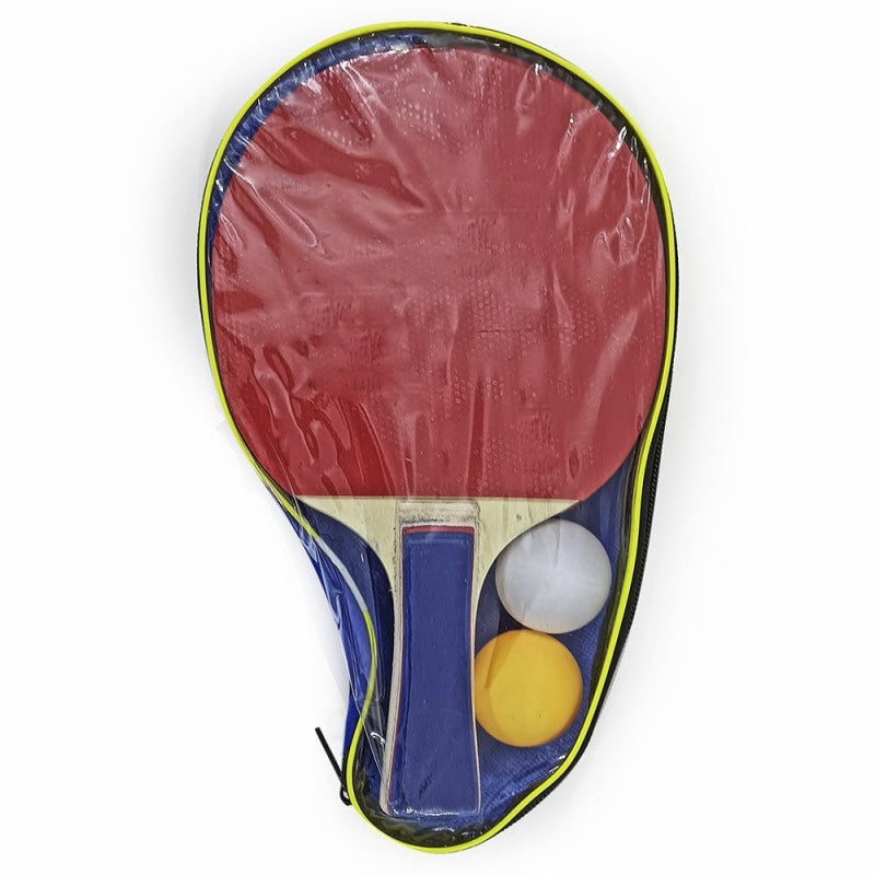 Juego de raqueta de tenis de Mesa con funda y 2 pelotas de ping pong