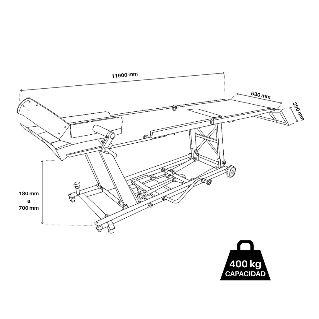 Mesa elevador hidráulico para moto Moost 400Kg