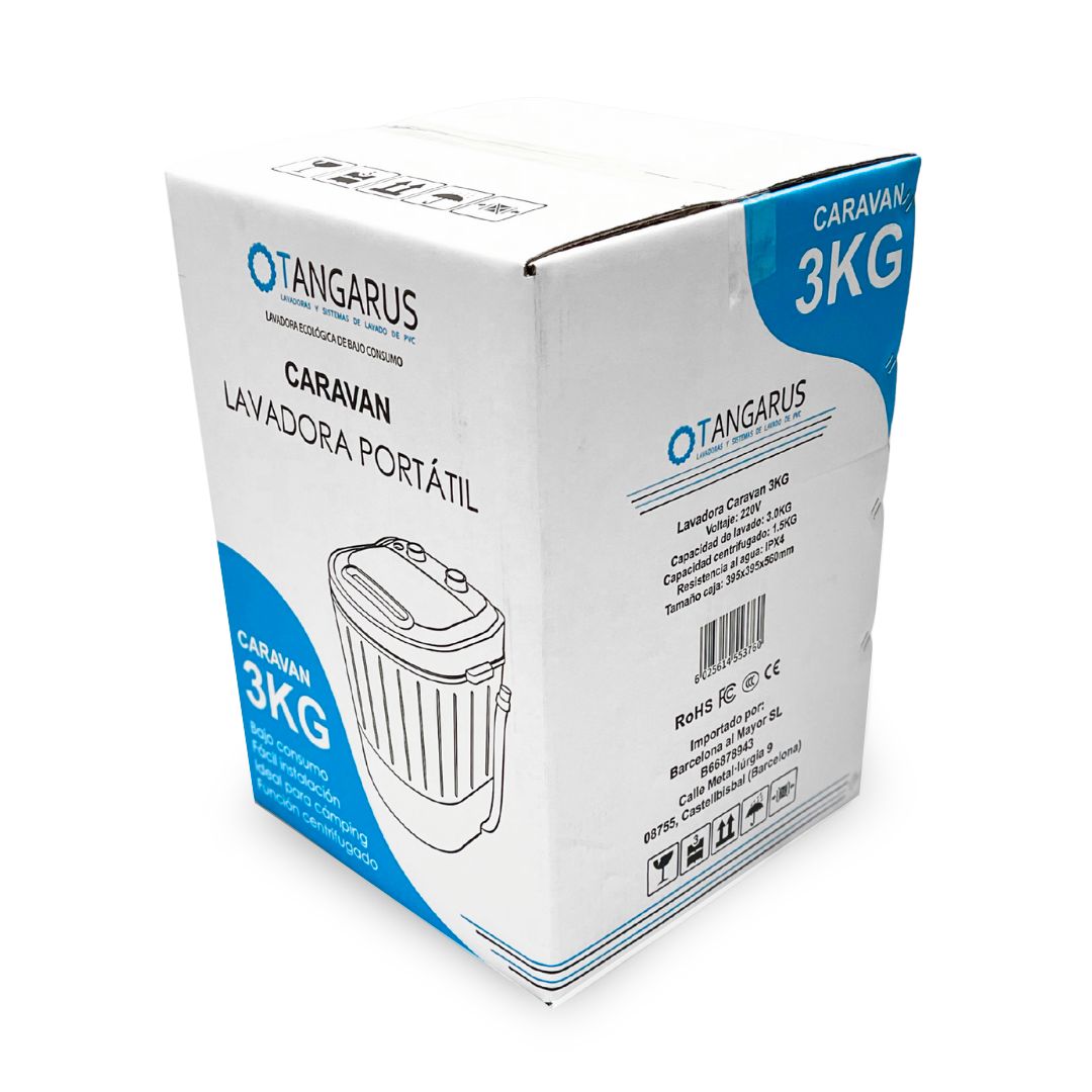 Mini lavadora portátil centrifugadora Caravan 3Kg