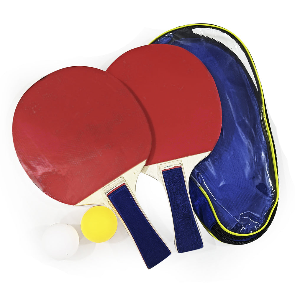 Juego de raqueta de tenis de Mesa con funda y 2 pelotas de ping pong