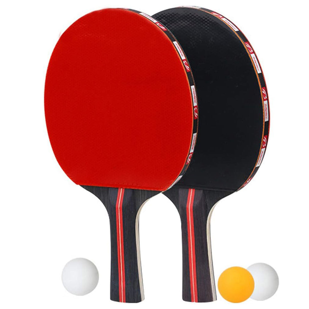 Conjunto ping pong 3 pelotas y 2 palas espesor de espuma 1,5 mm
