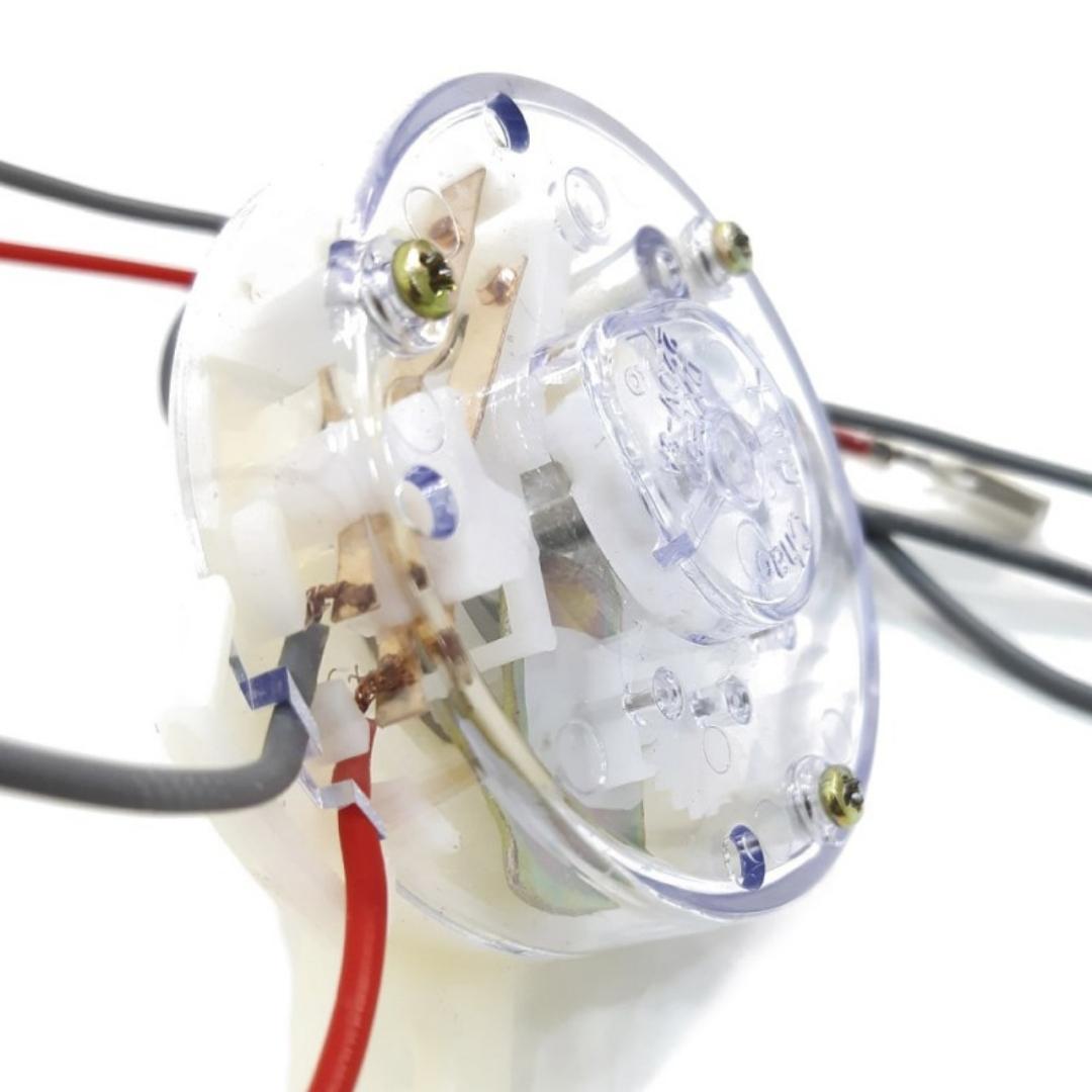 Mecanismo temporizador redondo transparente para lavadora portátil