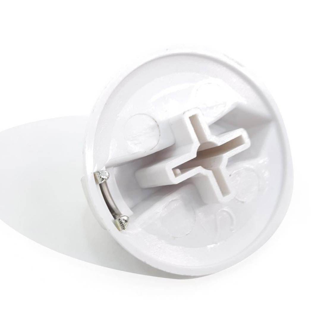 Botón plateado y blanco para lavadora Tangarus