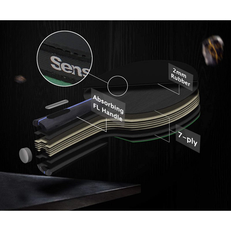 Juego de 2 Palas Black para Ping Pong