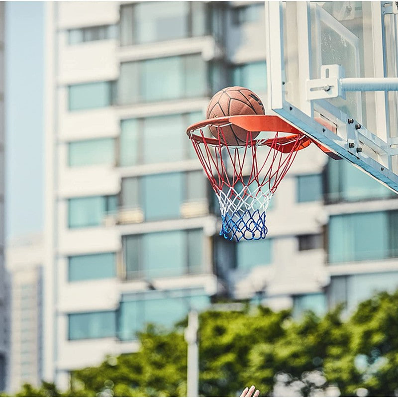 Pack de 2 Redes de Canasta de baloncesto. Color Rojo, Azul y Blanco