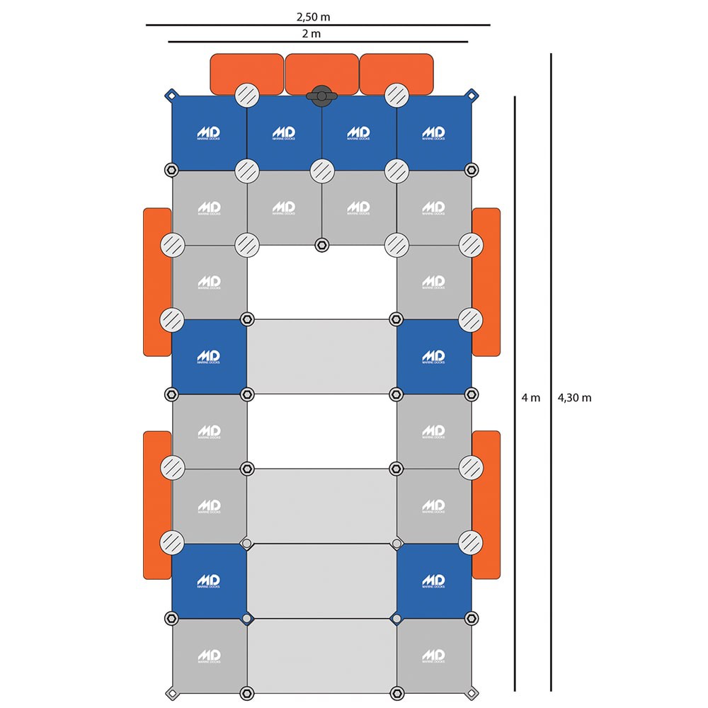Plataforma flotante modular para moto de agua Marine Docks
