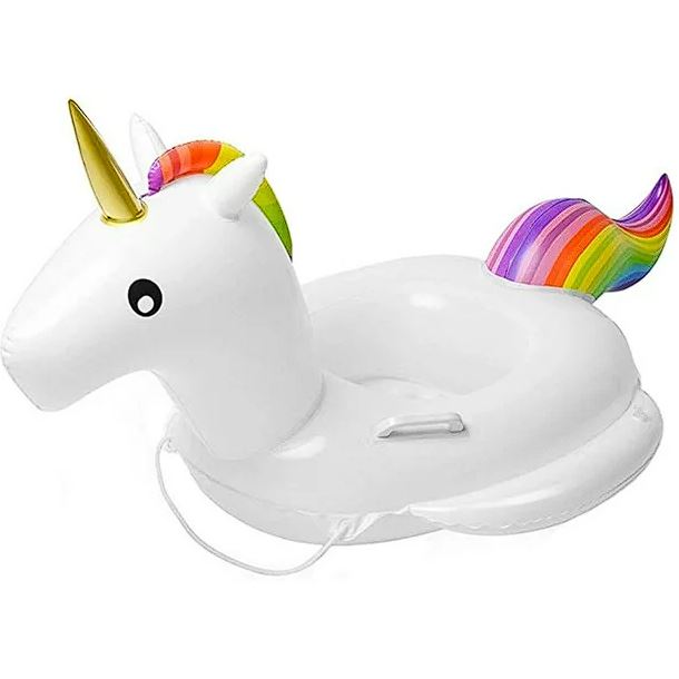 Superflotadores Unicornio hinchable acuático con sillín 125x65x50cm