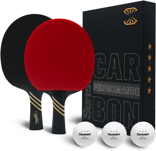 Kit Ping Pong 2 Raquetas profesionales con tecnología de carbono