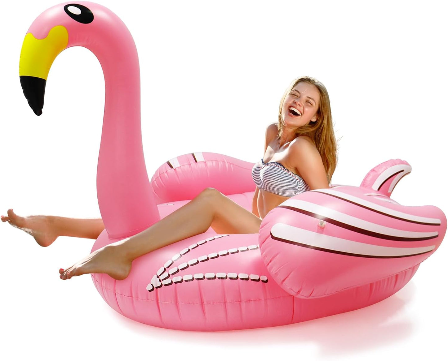 Superflotadores Flamingo hinchable acuático colchoneta 140x120x100cm