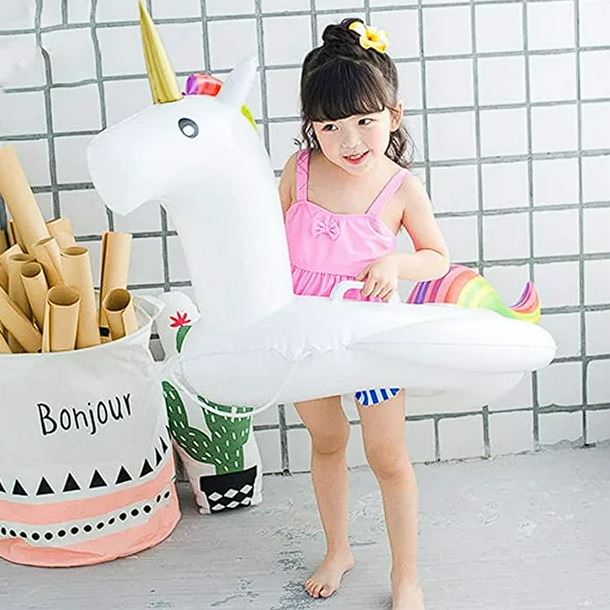 Superflotadores Unicornio hinchable acuático con sillín 125x65x50cm
