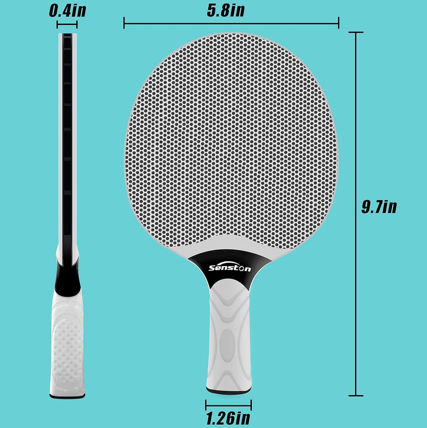 Juego de Raquetas de Tenis de Mesa Senston, Palas de Tenis de Mesa Profesionales con 3 Pelotas, Juego de Palas de Ping Pong