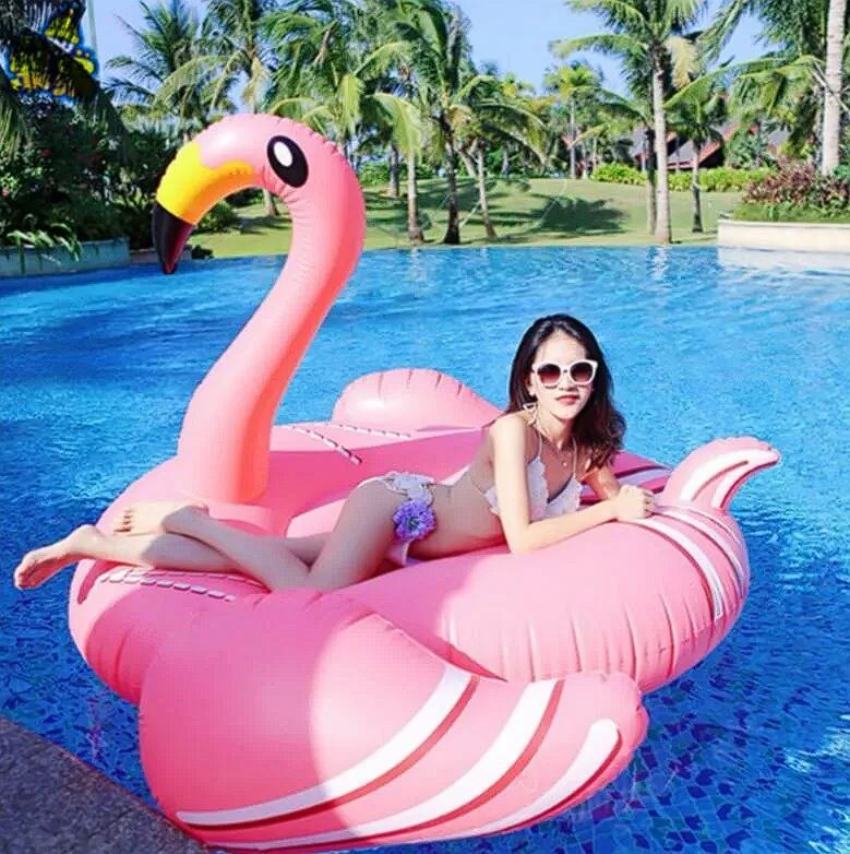 Superflotadores Flamingo hinchable acuático colchoneta 140x120x100cm