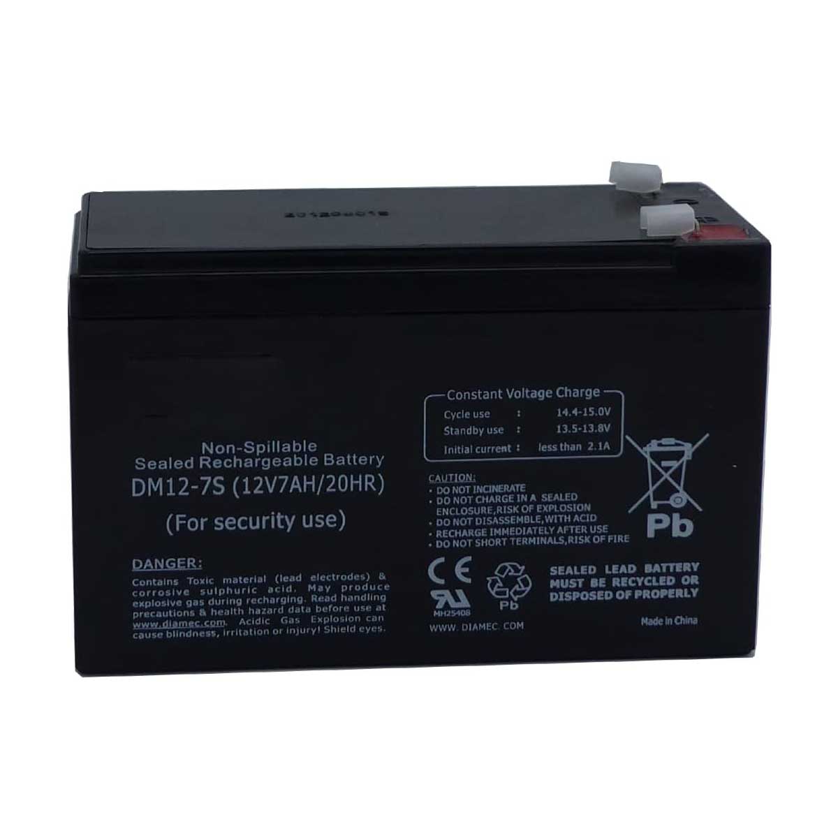 Batería AGM 12V 7Ah Sellada – Terminal Faston F1, Libre de Mantenimiento