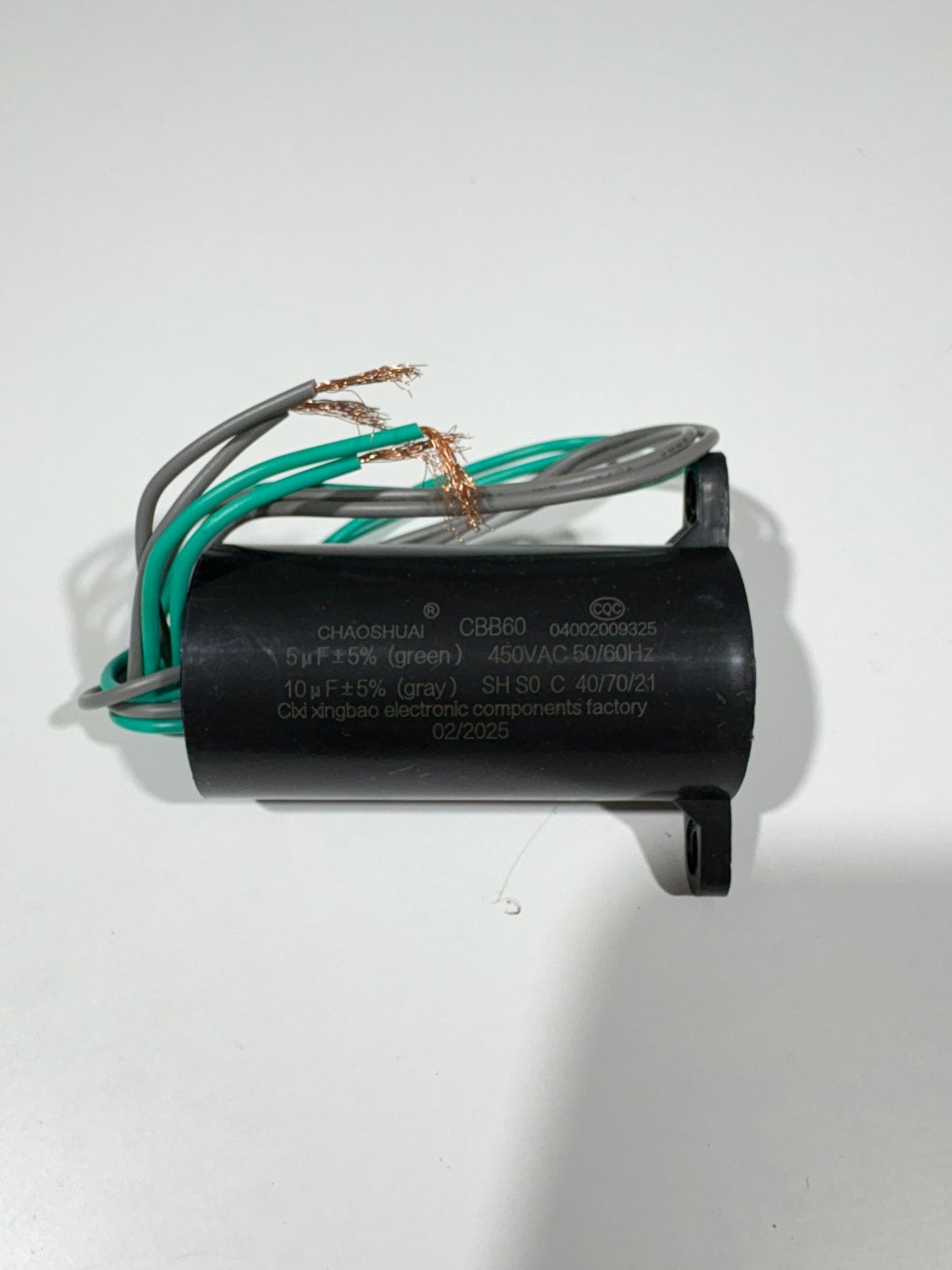 Condensador para lavadora CBB60 SH SO C