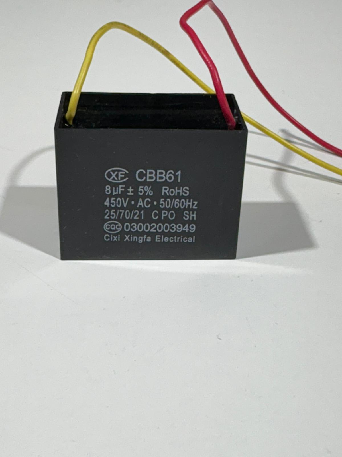 Condensador para lavadora CBB61