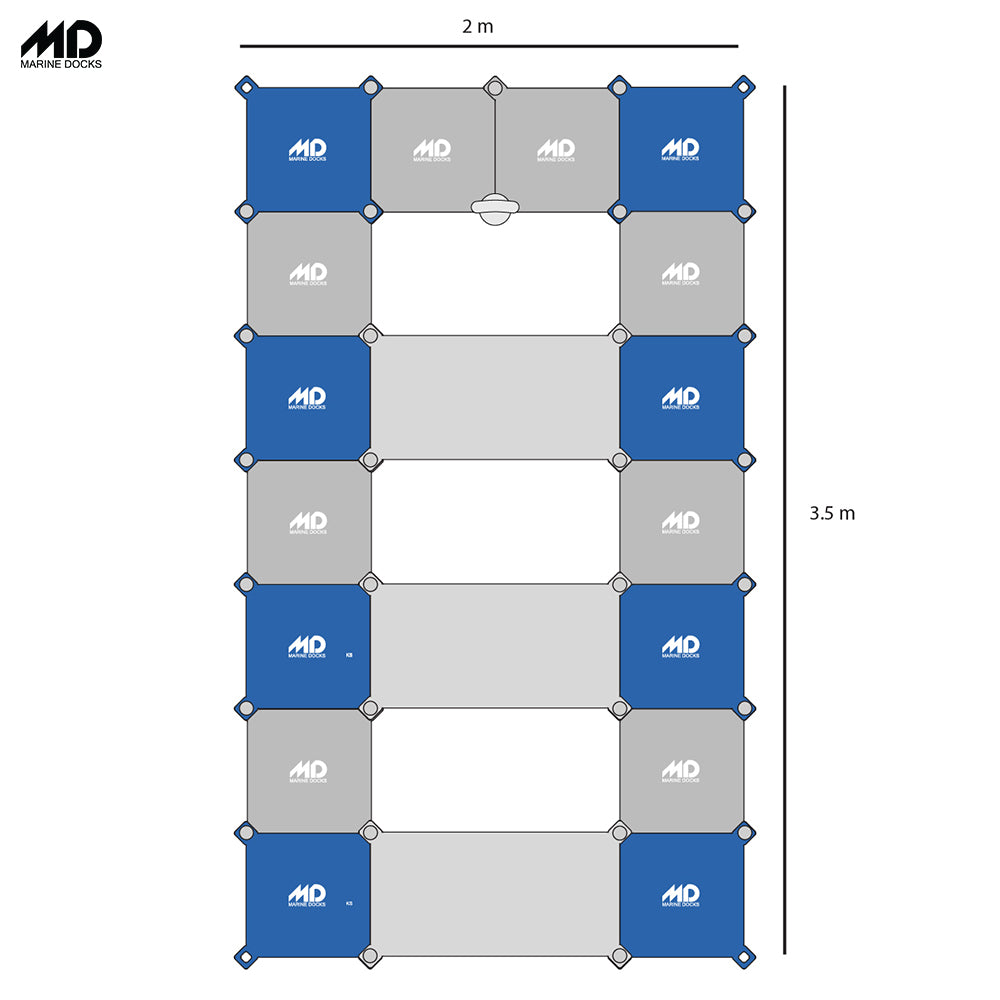 Plataforma flotante modular MD200 para moto de agua