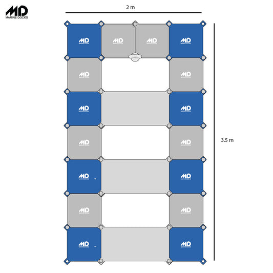 Plataforma flotante modular MD200 para moto de agua