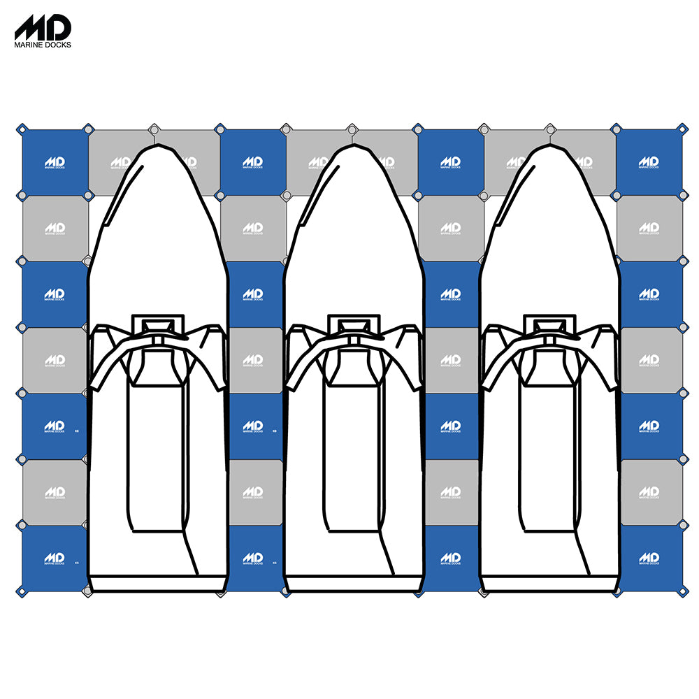 Plataforma flotante modular MD200 para moto de agua