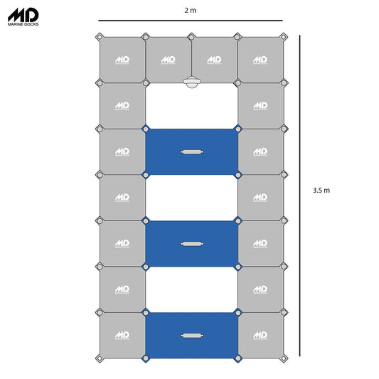 Plataforma flotante modular MD220 para moto de agua