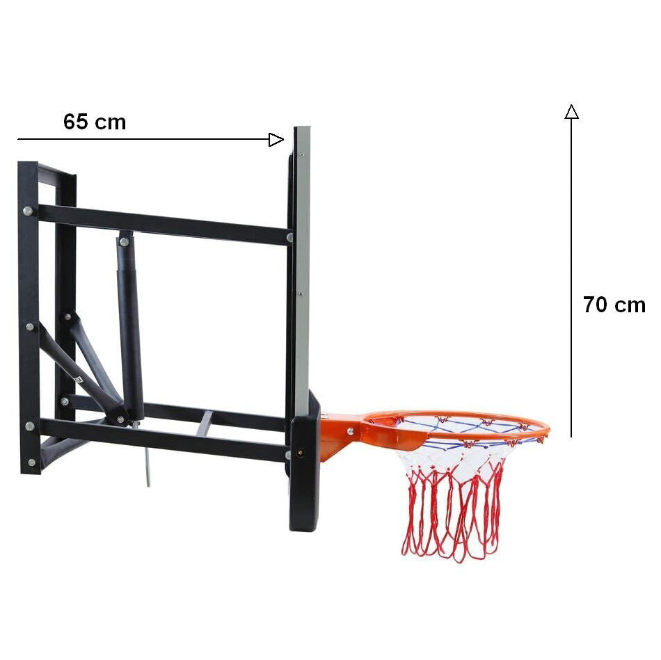 Tablero de baloncesto de pared SMASH 780 Raycool Ajustable 2,30m 3,05m 140x80cm Aro basculante 45cm