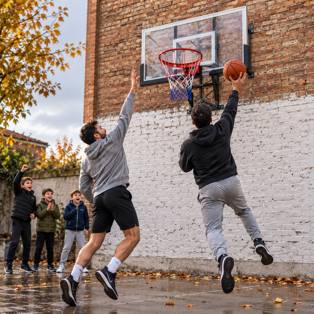 Tablero de baloncesto de pared SMASH 780 Raycool Ajustable 2,30m 3,05m 140x80cm Aro basculante 45cm