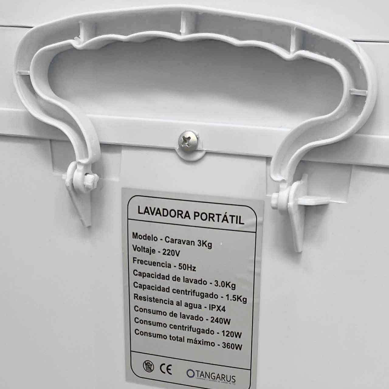 Mini lavadora portátil centrifugadora Caravan 3Kg