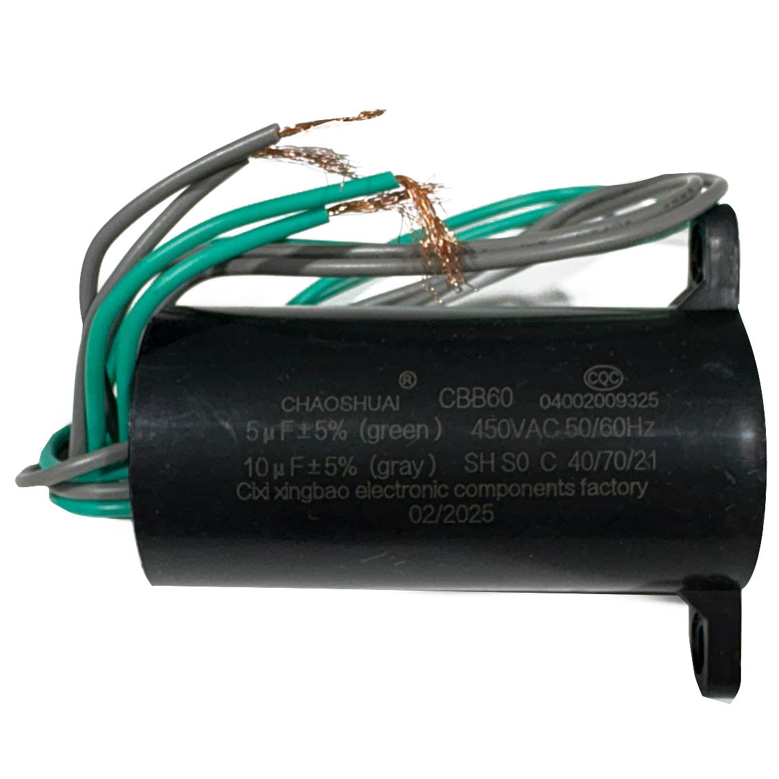 Condensador para lavadora CBB60 SH SO C
