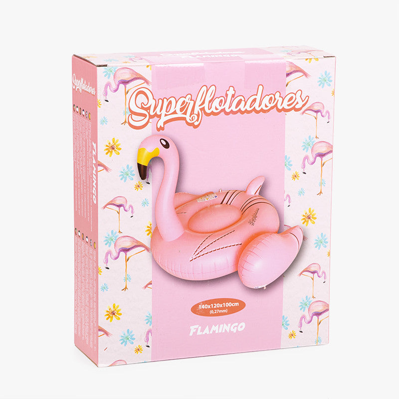 Superflotadores Flamingo hinchable acuático colchoneta 140x120x100cm