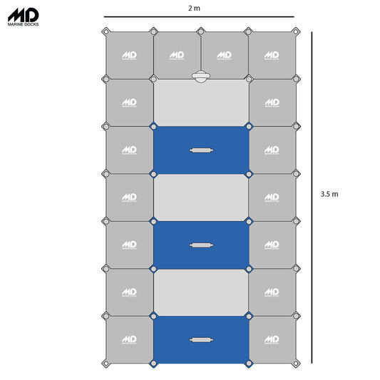 Plataforma flotante modular MD340 para moto de agua