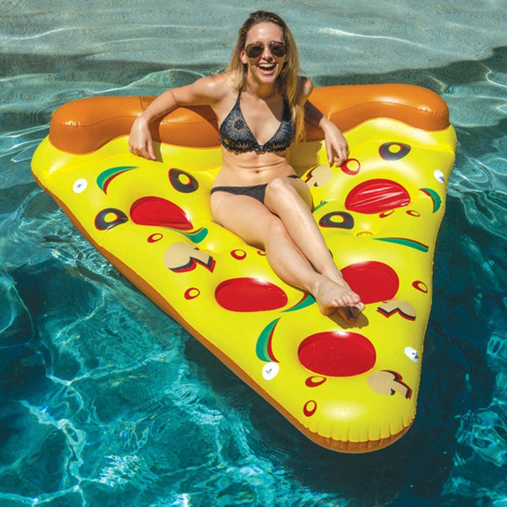 Superflotadores pizza hinchable acuático 165x140x32cm