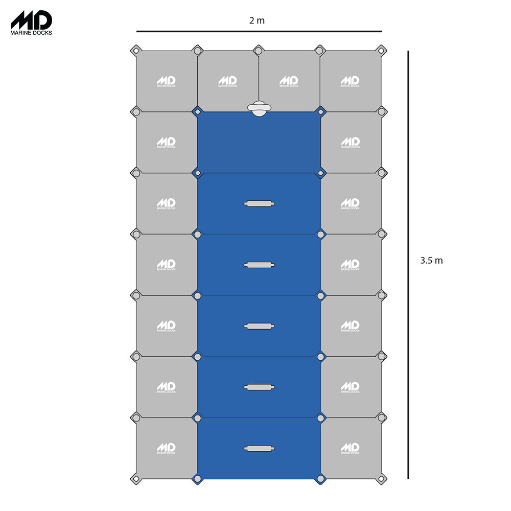 Plataforma flotante modular MD370 para moto de agua