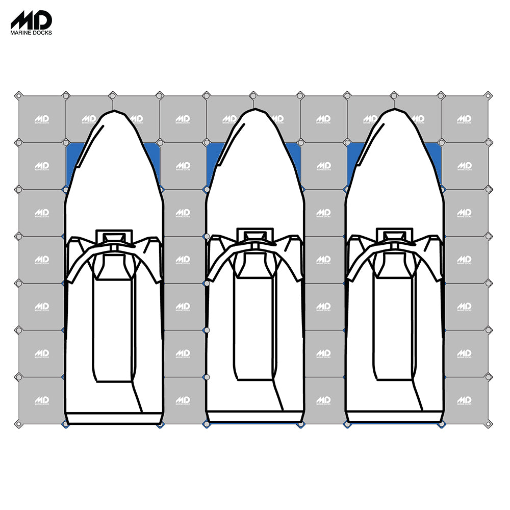Plataforma flotante modular MD370 para moto de agua