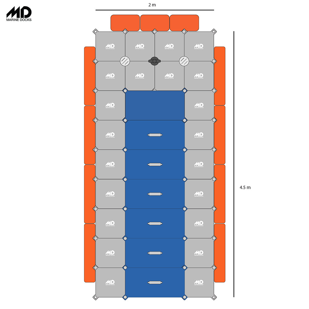 Plataforma modular flotante para moto de agua MD750