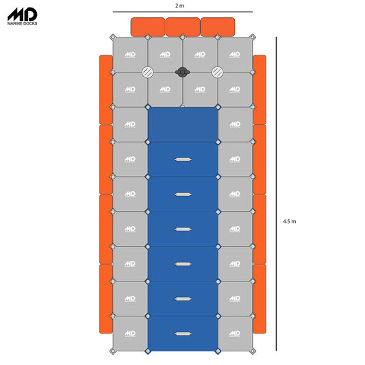 Plataforma modular flotante para moto de agua MD750