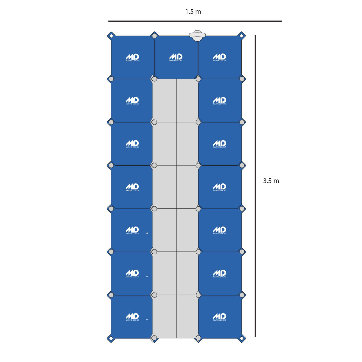 Plataforma muelle flotante MD180 ideal moto de agua – OcioExpres