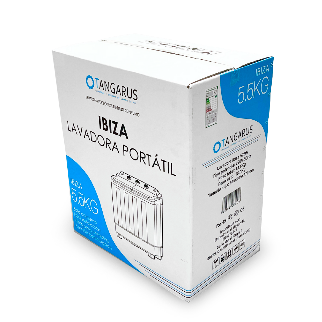 Lavadora portátil Ibiza 5,5 kg con centrifugado