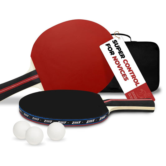 Conjunto ping pong 3 pelotas y 2 palas espesor de espuma 1,5 mm