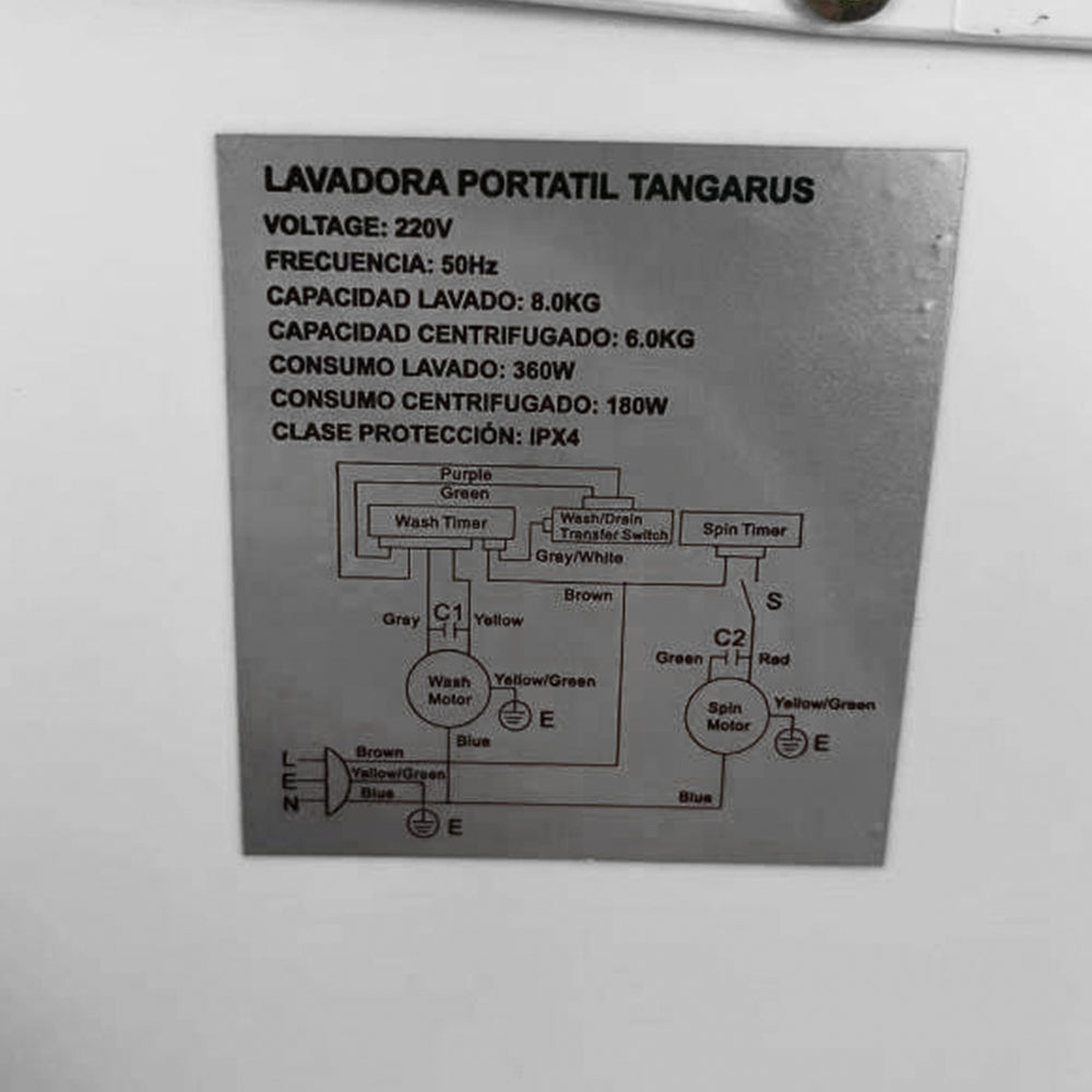 Lavadora portátil Ibiza PLUS XL 8kg
